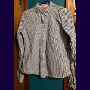 Hollister Plaid Button Down Top